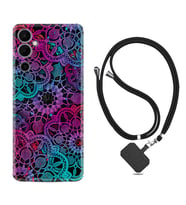 Tecno Pova Neo 2 Kılıf Silikon Boyun Askılı İpli Desenli Silikon Colurful Mandala 1667