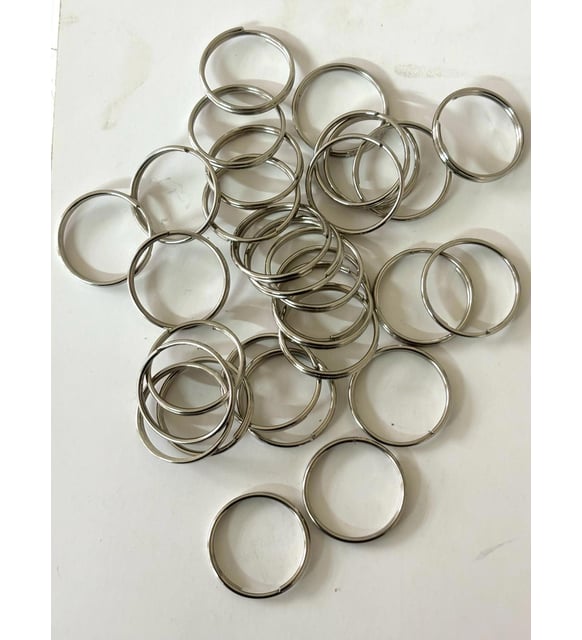 2.5cm Çift Sıra Zincirsiz Anahtarlık Halkası (100 Adet)