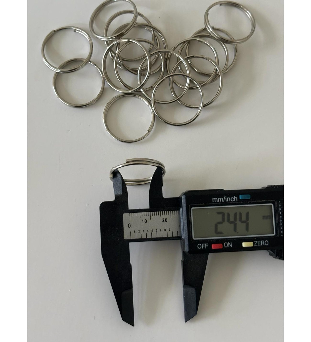 2.5cm Çift Sıra Zincirsiz Anahtarlık Halkası (100 Adet)