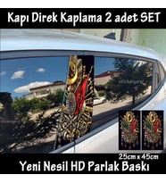 tuğra sancak osmanlı folyo - 2kapı için 2adet sticker kaplama - tuning modifiye