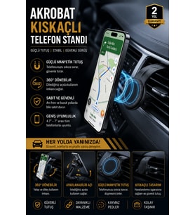 Alüminyum Gövdeli Manyetik Araç Telefon Tutucu Navigasyon Standı