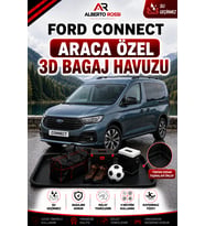 Ford Connect Cepli 2002 - 2013 Araca Özel 3D Bagaj Havuzu