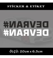 DEVRAN TÜRKÇE YAZI oto sticker yazı - araba kask motosikler kamyonet minibüs uyumlu etiket