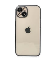 Apple İphone 14 Kılıf Razer Lensli Silikon - Siyah