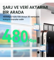 60W Type-C to Type-C Hızlı Şarj ve Data Kablosu 1.2 Metre