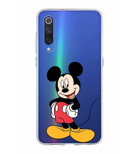 Xiaomi Mi 9 Uyumlu Kapak Mickey Mouse Tasarımlı Şeffaf Silikon Kılıf