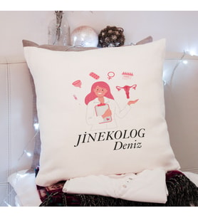 Jinekolog Tasarımlı Yastık Kişiye Özel