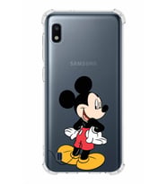 Samsung Galaxy A10  Köşe Korumalı Antişok Kapak Mickey Mouse Tasarımlı Şeffaf  Kılıf