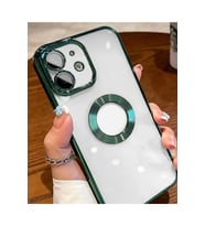 IPHONE 11 UYUMLU ULTRA LÜX  MERCEK KORUMALI LAZER KILIF (Yeşil)