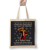 All I Want For Christmas Is A Turbo Man Jingle All The Way Bez Çanta Uzun Saplı