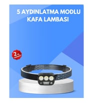 Mey İthalat® 300 Lümen Sensörlü LED Kafa Lambası USB Şarjlı SOS Modlu