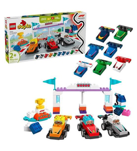 LEGO DUPLO Kasabası F1 Takımı Yarış Arabaları ve Sürücüler 10445
