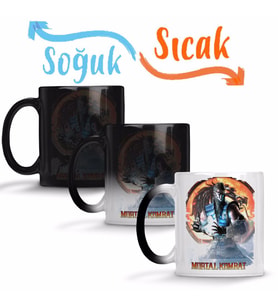 Sub Zero Mortal Kombat Game Sihirli Kupa Bardak Porselen