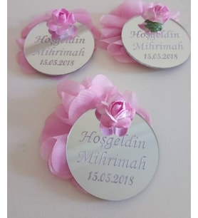 Kişiye Özel Pleksi Bebek Magnet Hatıra (Altın)