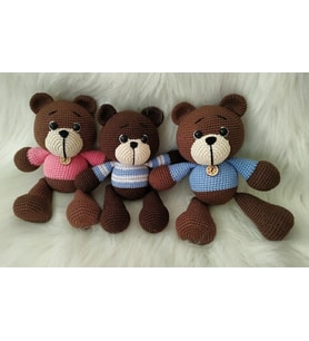 Haylaz Ayıcıklar Amigurumi Organik Oyuncak