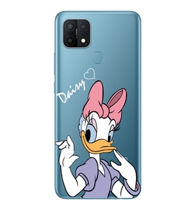 Oppo A15 / A15S Uyumlu Ördek Desenli Şeffaf Telefon Kılıfı