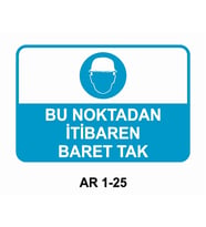 İŞ GÜVENLİĞİ UYARI LEVHASI 1 ADET PVC 21 X 29CM