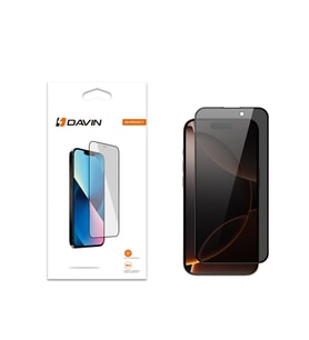 iPhone 16 Pro Max Kayalet Ekran Koruyucu Davin 5D Privacy Kırılmaz Cam (Siyah)