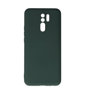Xiaomi Redmi 9 Kılıf Nano İçi Kadife Silikon - Koyu Yeşil