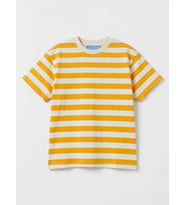 Turuncu Çizgili Kısa Kollu Erkek Çocuk Tshirt (Turuncu-Beyaz)