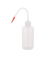 Piset 250ml Renkli Yıkama Şişesi Şeffaf PE Plastik Uzun Form