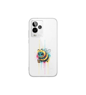 General Mobile GM 24 Pro ile uyumlu Splash arı tasarımlı şeffaf silikon kılıf