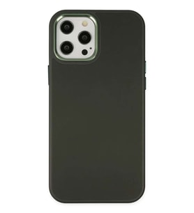 iPhone 12 Pro Max Kılıf Asya Deri Silikon - Koyu Yeşil