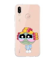 Huawei P20 Lite Uyumlu Baskılı Yumuşak Silikon Şeffaf Telefon Kılıfı