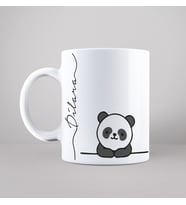 Sevimli Panda Baskılı Kişiye Özel İsimli Kupa