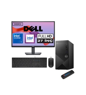 Dell Vostro 3030 mt Intel Core I5 12400 64GB Ddr5 4tb SSD 27" Fhd Ubuntu Intel® UHD Graphics 730 Masaüstü Bilgisayar 27N3030I5EMEAU30 + Zetta USB Bellek