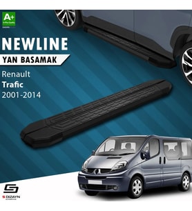 S-Dizayn Renault Trafic 2 Uzun Şase NewLine Siyah Yan Basamak 263 Cm 2001-2014 A+ Kalite