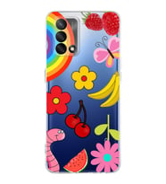 PrintiFy Oppo A74 4G ile Uyumlu Water Color 5  Kamera Korumalı Şeffaf  Kılıf
