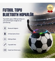 Bluetooth Hoparlör Futbol Topu Tasarımlı RGB Işıklı Taşınabilir