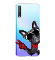 PrintiFy Huawei Y8P ile Uyumlu Köpek 2 Kamera Korumalı Şeffaf Kılıf