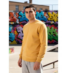 Erkek Bisiklet Yaka Standart Kol Regular Kalıp Polar Sweatshirt Fonksiyonel Dayanıklı Spor
