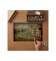 Venedik İtalya Nostaljik Manzara Tasarımı 240 parça Ahşap Puzzle Ahşap Kutuda MP01516