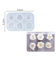 EPOKSİ REÇİNE SİLİKON KALIP UV REÇİNE İTHAL ALTILI KÜÇÜK ÇİÇEK KOLYE KÜPE SİLİKON KALIP HB4021-0073 (Beyaz)