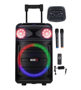 Midex MXR-1300 FM Radyolu Mikrofonlu Şarjlı Portatif Taşınabilir Ses Sistemi Hoparlör 1300W
