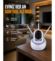 Full HD Akıllı IP Kamera – Gece Görüşlü, Hareket Sensörlü, Çift Yönlü Ses ve Online Kayıt Özellikli