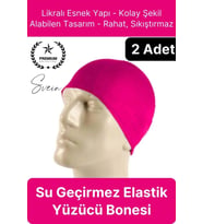 2'li Her Saça Uygun Su Geçirmez Bez Bone Likralı Yüzücü Deniz Havuz Elastik Unisex Kulak Korumalı