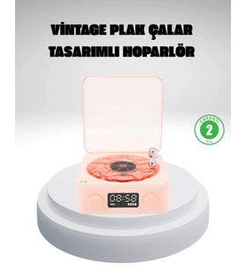 Gece Lambası Stereo Bluetooth Hoparlör Dijital Saat Su Dalgası Efektli 3-ü-1 Cihaz
