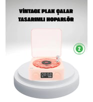 Gece Lambası Stereo Bluetooth Hoparlör Dijital Saat Su Dalgası Efektli 3-ü-1 Cihaz