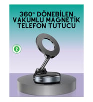 Mey İthalat® 360 Derece Ayarlanabilir Manyetik Araç Telefon Standı