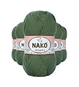 Northcity 5 Adet Pırlanta Amigurumi El Örgü İpi Yünü Haki Yeşil 11253