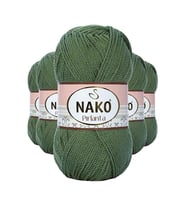 Northcity 5 Adet Pırlanta Amigurumi El Örgü İpi Yünü Haki Yeşil 11253
