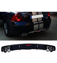 Ford Mondeo MK3 Siyah Difüzör 4 Krom Egzoz Görünümlü Difizör Arka Ek Body Kit