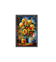 Çiçek Tasarımlı 20x30 Cm Retro Ahşap Poster