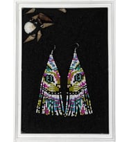 HANDMADE KEDİ TASARIM BONCUK KÜPE