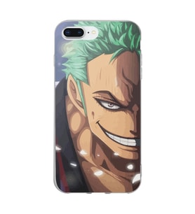 Iphone 7 PLUS - 8 PLUS Uyumlu One Piece Zoro Tasarımlı Şeffaf Telefon Kılıfı