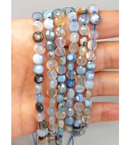 Akik Taşı YASSI Faset Kesim Dizi 6x4mm (42820)